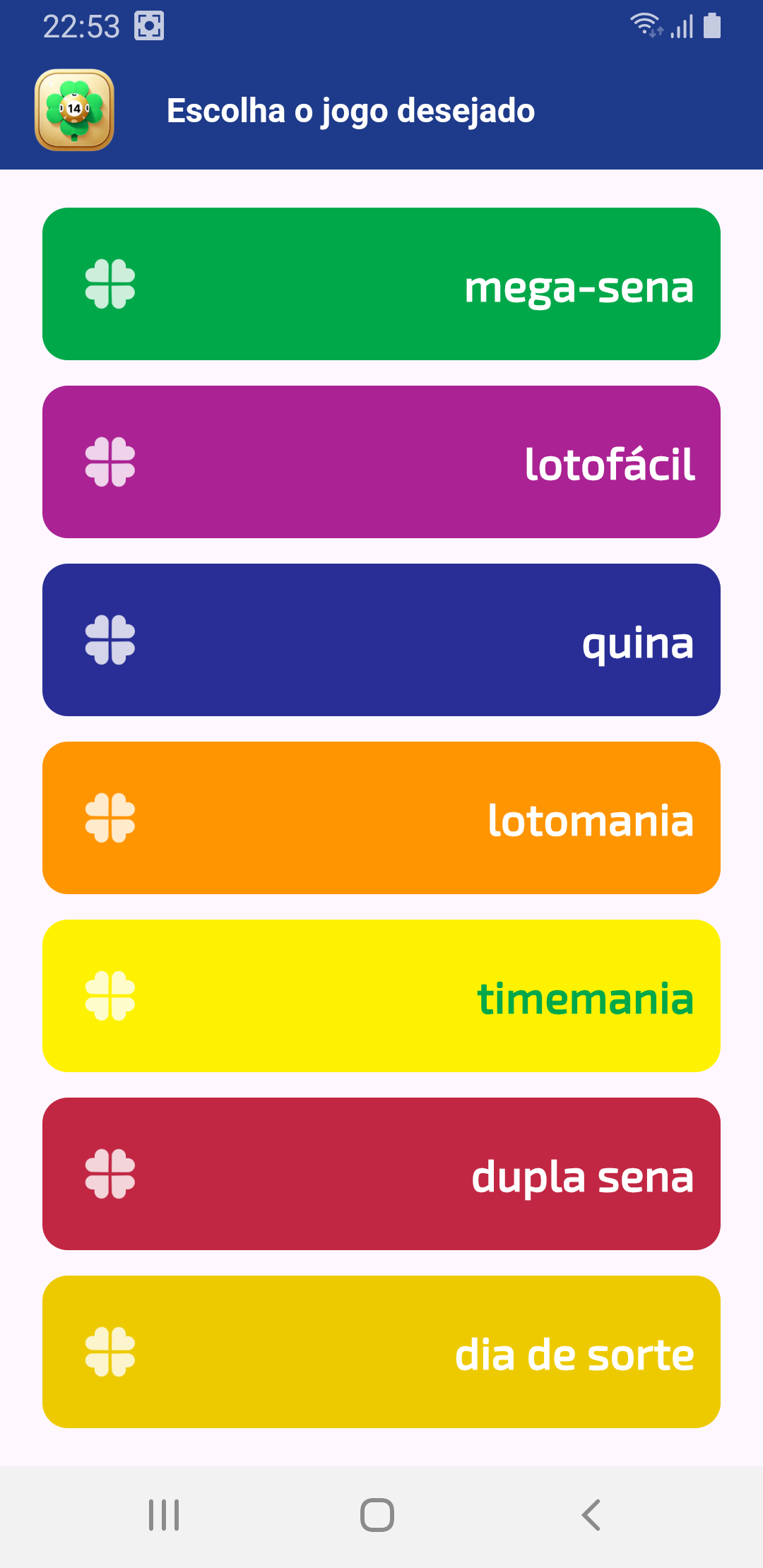 Tela 1 do App